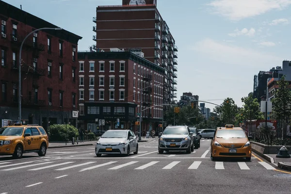 Nova York Eua Maio 2018 Táxis Amarelos Rua Nova York — Fotografia de Stock