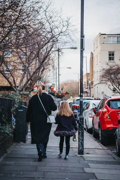 Londres Reino Unido Febrero 2019 Personas Caminando Por Una Calle — Foto de Stock