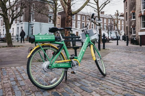 Londres Royaume Uni Février 2019 Vélo Électrique Dockless Lime Dans — Photo
