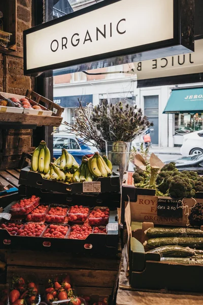 Fruits et légumes frais biologiques en vente à l'intérieur Artichaut sto — Photo