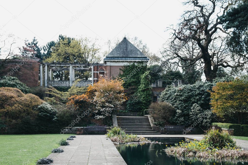 The Hill Garden and Pergola in Golders Green, London, UK.