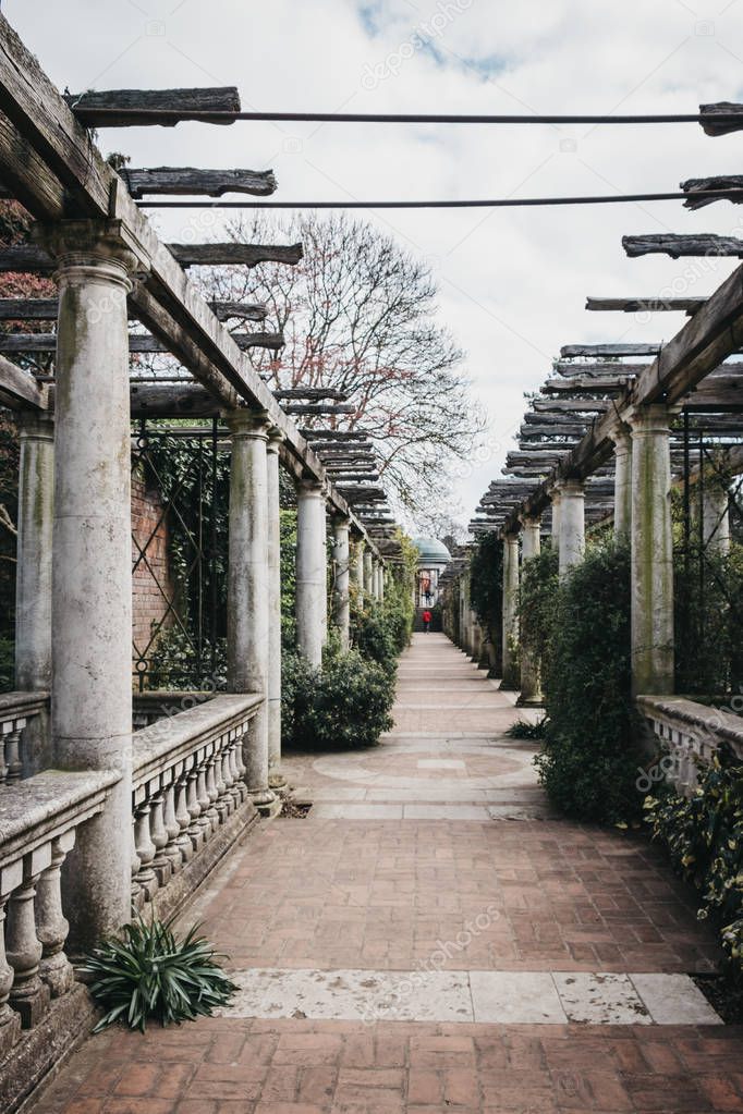 The Hill Garden and Pergola in Golders Green, London, UK.
