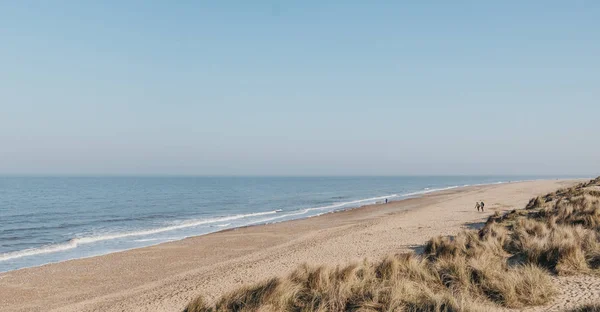 Panoramiczny widok z góry na Hemsby Beach, Norfolk, Wielka Brytania. — Zdjęcie stockowe
