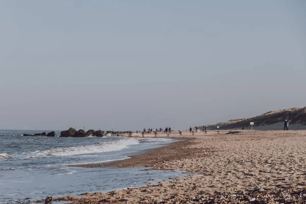 Вид на пляж Хорси Гэп, Норфолк, Великобритания, выборочный подход, унификация — стоковое фото