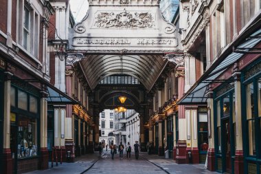 Leadenhall Market 'e Giriş, Londra, Uk.