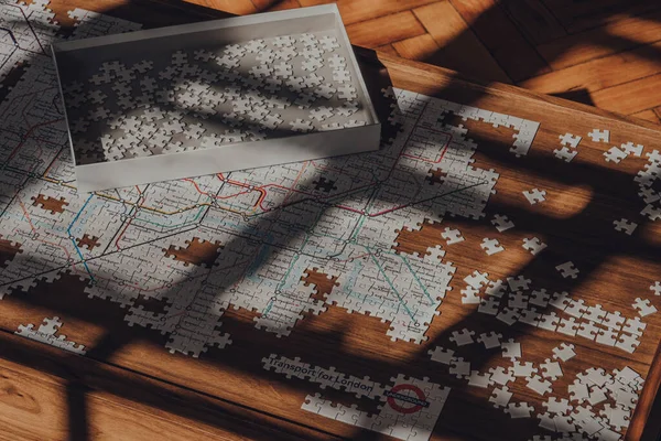 London May 2020 Puzzle Iconic Modern Day London Underground Tube — Stock Photo, Image