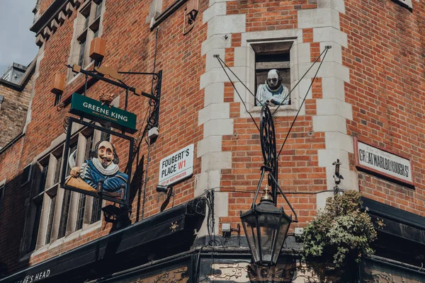 London June 2020 Decor Shakespeares Head Pub Corner Fouberts Place — Stock Photo, Image