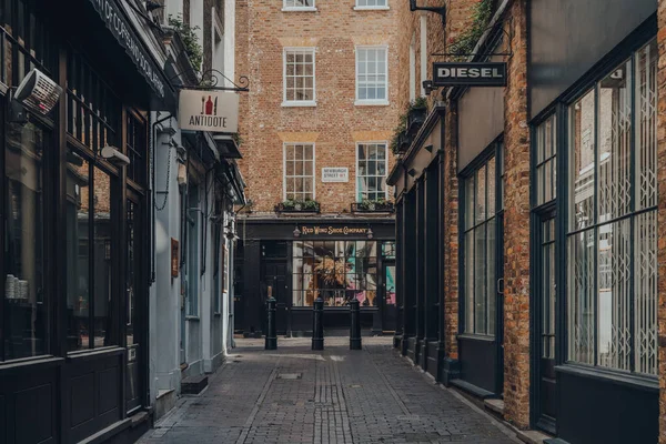 Londres Reino Unido Junho 2020 Rua Vazia Lojas Restaurantes Fechados — Fotografia de Stock