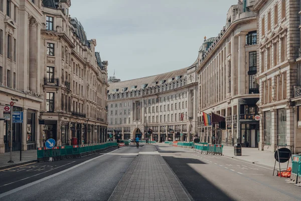 Londen Verenigd Koninkrijk Juni 2020 Empty Regent Street Een Belangrijke — Stockfoto