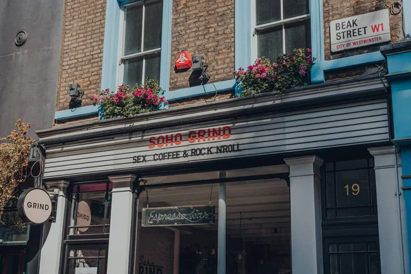 Лондон Велика Британія Червня 2020 Facade Soho Grind Cafe Сохо — стокове фото