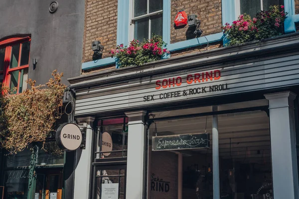 Лондон Велика Британія Червня 2020 Facade Soho Grind Cafe Сохо — стокове фото