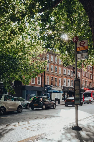 Londres Royaume Uni Juillet 2020 Les Voitures Font Queue Dans — Photo