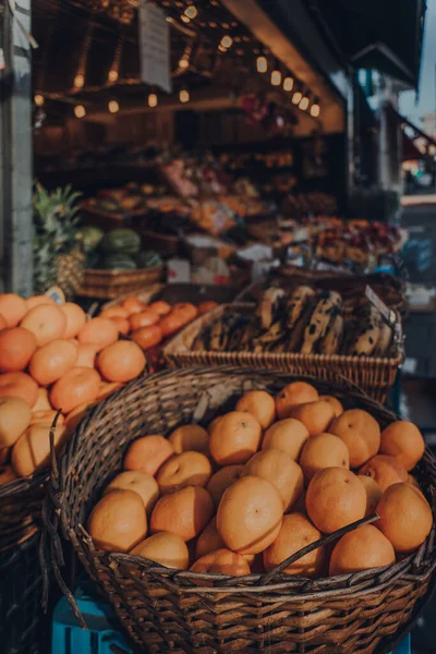 Variedad Frutas Verduras Venta Una Calle Londres Reino Unido —  Fotos de Stock