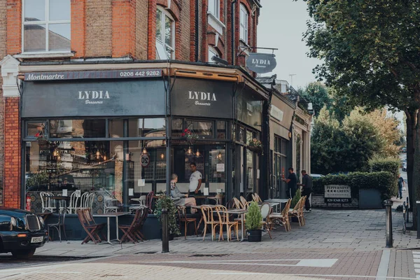 London August 2020 Exterior Lydia Brasserie Crouch End Area North — Stock Photo, Image