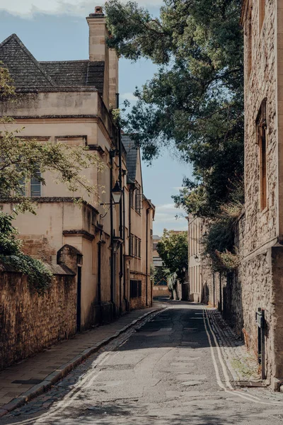 Uitzicht Een Straat Oude Binnenstad Van Oxford Verenigd Koninkrijk Een — Stockfoto