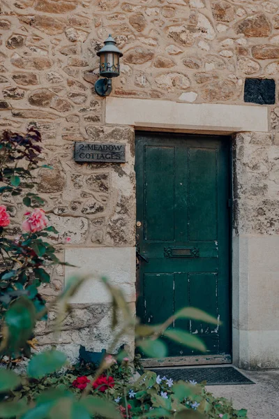 Oxford Großbritannien August 2020 Holztür Eines Traditionellen Englischen Landhauses Oxford — Stockfoto