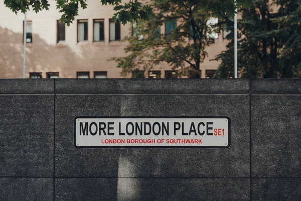 London Egyesült Királyság Augusztus 2020 Street Name Sign More London — Stock Fotó