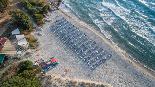 Vista Aérea Playa Paradise Isla Tasos Grecia Imágenes de stock libres de derechos