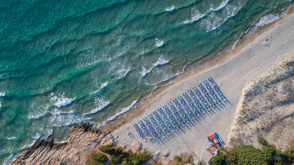Luftaufnahme Vom Paradiesstrand Insel Thassos Griechenland — Stockfoto