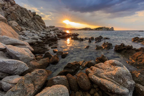 Amanecer Isla Ammouliani Chalkidiki Norte Grecia —  Fotos de Stock