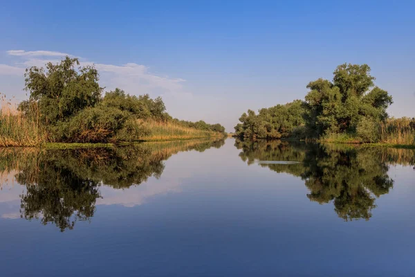 Paysage Dans Delta Danube Roumanie Europe — Photo