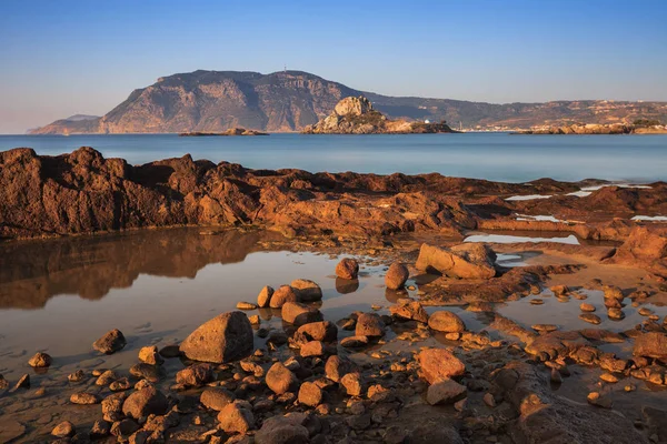 Nascer Sol Mar Perto Cidade Kefalos Ilha Kos Grécia — Fotografia de Stock