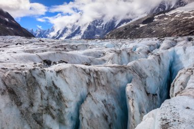 argentiere Buzulu görüntülemek, chamonix, mont blanc massif, Alpler, Fransa