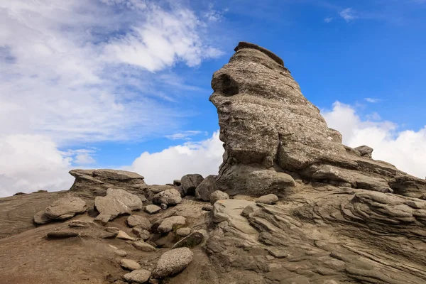 Formação Rochosa Natural Esfinge Bucegi Mountains Roménia — Fotografia de Stock