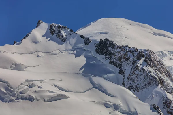 Mont Blanc Είναι Ψηλότερο Βουνό Της Ιστορικής Ευρώπης 4810 Υψόμετρο — Φωτογραφία Αρχείου