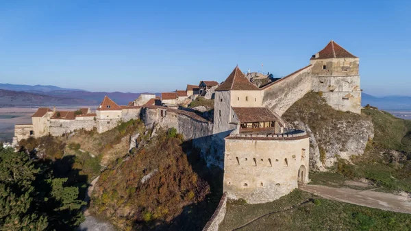 Aerial View Rasnov Fortress Brasov Transylvania Romania — Stock Photo, Image