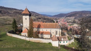 Malancrav kilise Sibiu yakınındaki güçlendirilmiş. Transilvanya, Romanya