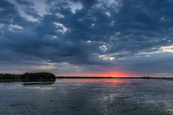 Amanecer Delta Del Danubio Rumania Europa —  Fotos de Stock