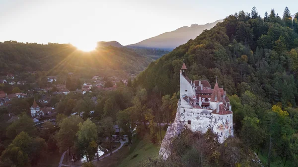 Средневековый Замок Бран Известный Мифу Дракуле Брашов Трансильвания Румыния — стоковое фото