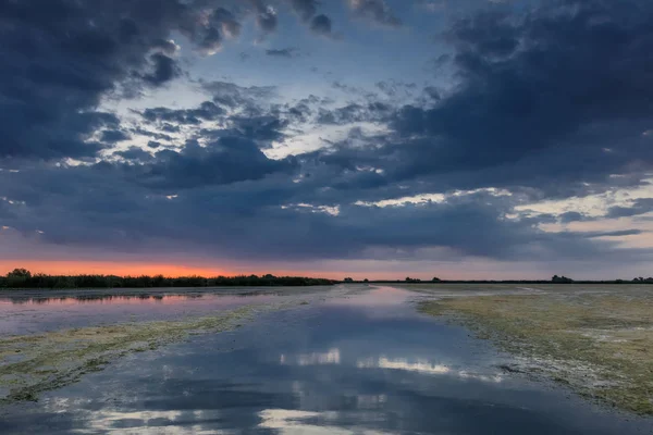 Sunrise Danube Delta Romania Europe — Stock Photo, Image