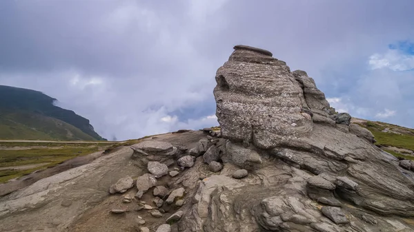 Sphinx rock in Bucegi Mountains Carpathians Romania — Stock Photo, Image