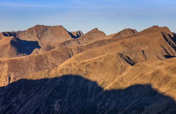 Bergslandskap Soluppgången Făgăraş Bergen Rumänien — Stockfoto