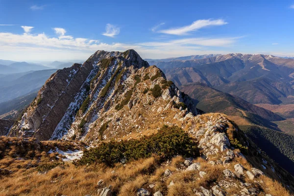 Romanya Nın Piatra Craiului Dağları Ndaki Dağ Manzarası — Stok fotoğraf