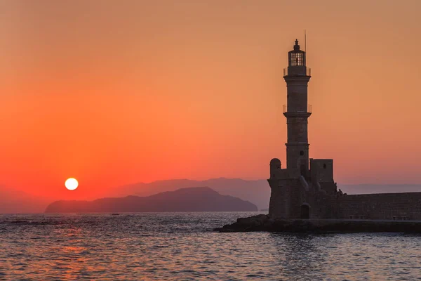 Utsikt Över Den Gamla Hamnen Chania Kreta Grekland — Stockfoto