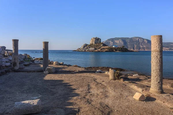 Ilha Kastri Ruínas Kos Grécia — Fotografia de Stock