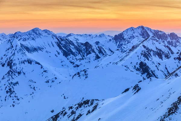 Krajobraz Góry Zimą Fagaras Góry Rumunia — Zdjęcie stockowe