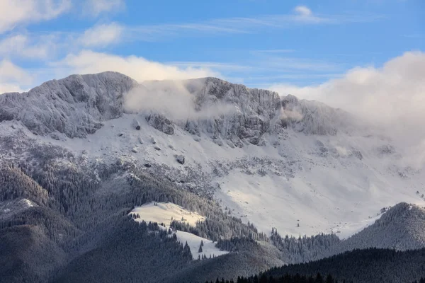 在冬天的山地景观 罗马尼亚左支山 — 图库照片