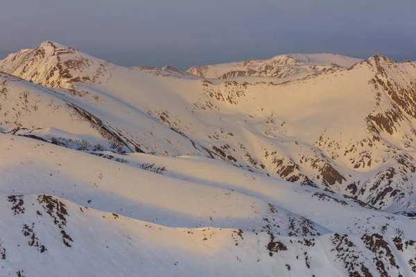 Krajobraz Góry Zimą Fagaras Góry Rumunia — Zdjęcie stockowe