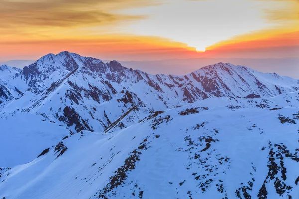 Montagne Fagaras in inverno, Romania — Foto Stock