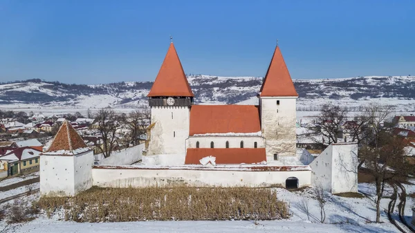 Merghindeal fortified church, Romania — Stock Photo, Image