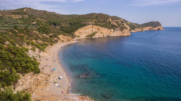 Thassos adasında vahşi plaj — Stok fotoğraf