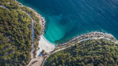 Mermer beach (Saliara beach). Thassos Island, Yunanistan