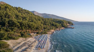 Cennet plaj. Thassos Island, Yunanistan