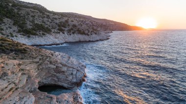 Giola, doğal deniz suyu havuzu. Thassos island, Yunanistan