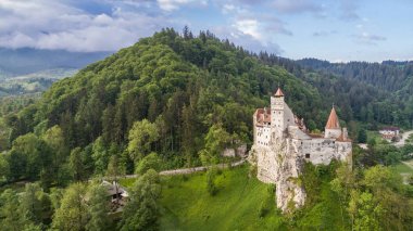 Ortaçağ Bran kalesi. Brasov Transilvanya, Romanya