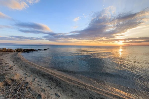 Afytos Beach. Kassandra, Halkidiki, Görögország — Stock Fotó